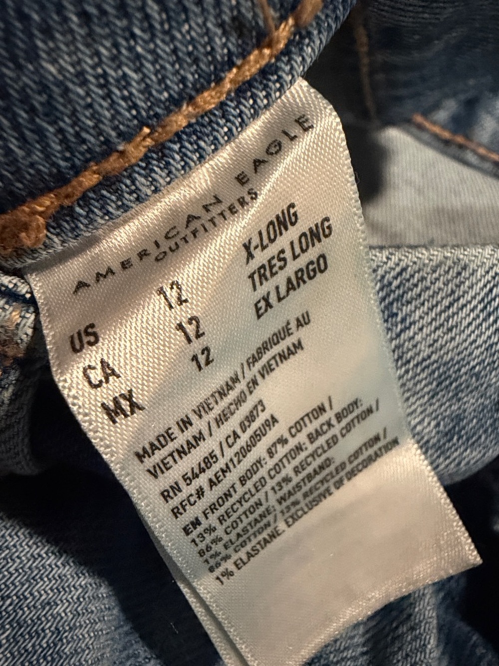 American Eagle Curvy Super High-Rise Baggy Straight - Picture 3 of 7